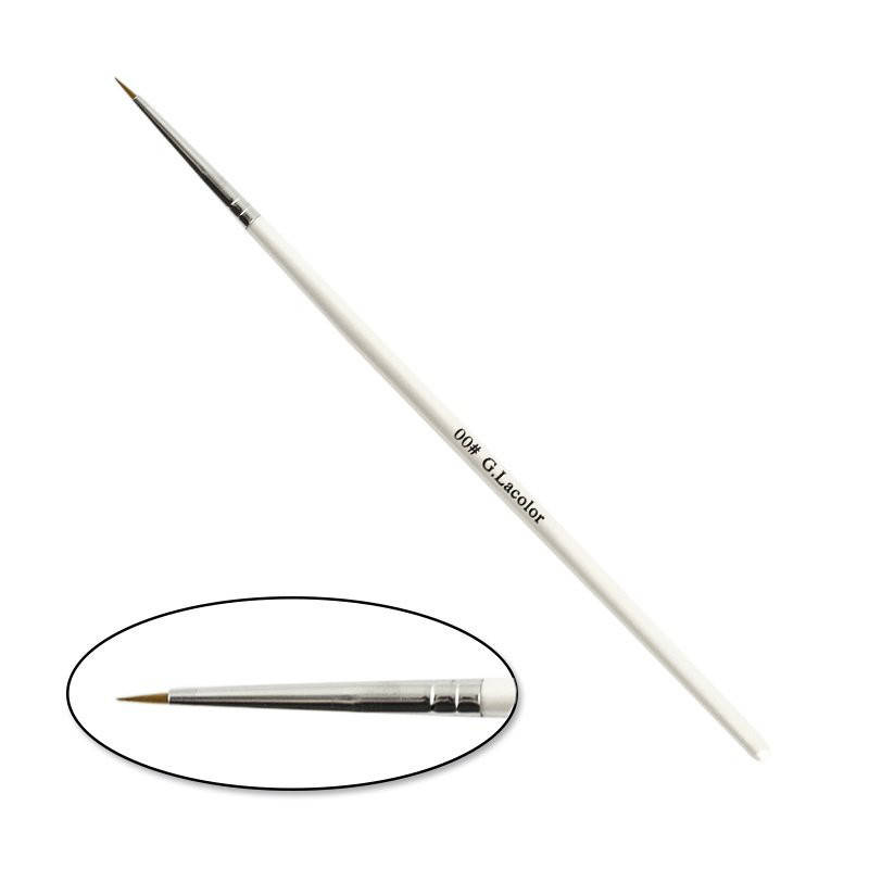 

Кисть для дизайна G. Lacolor с белой ручкой №00