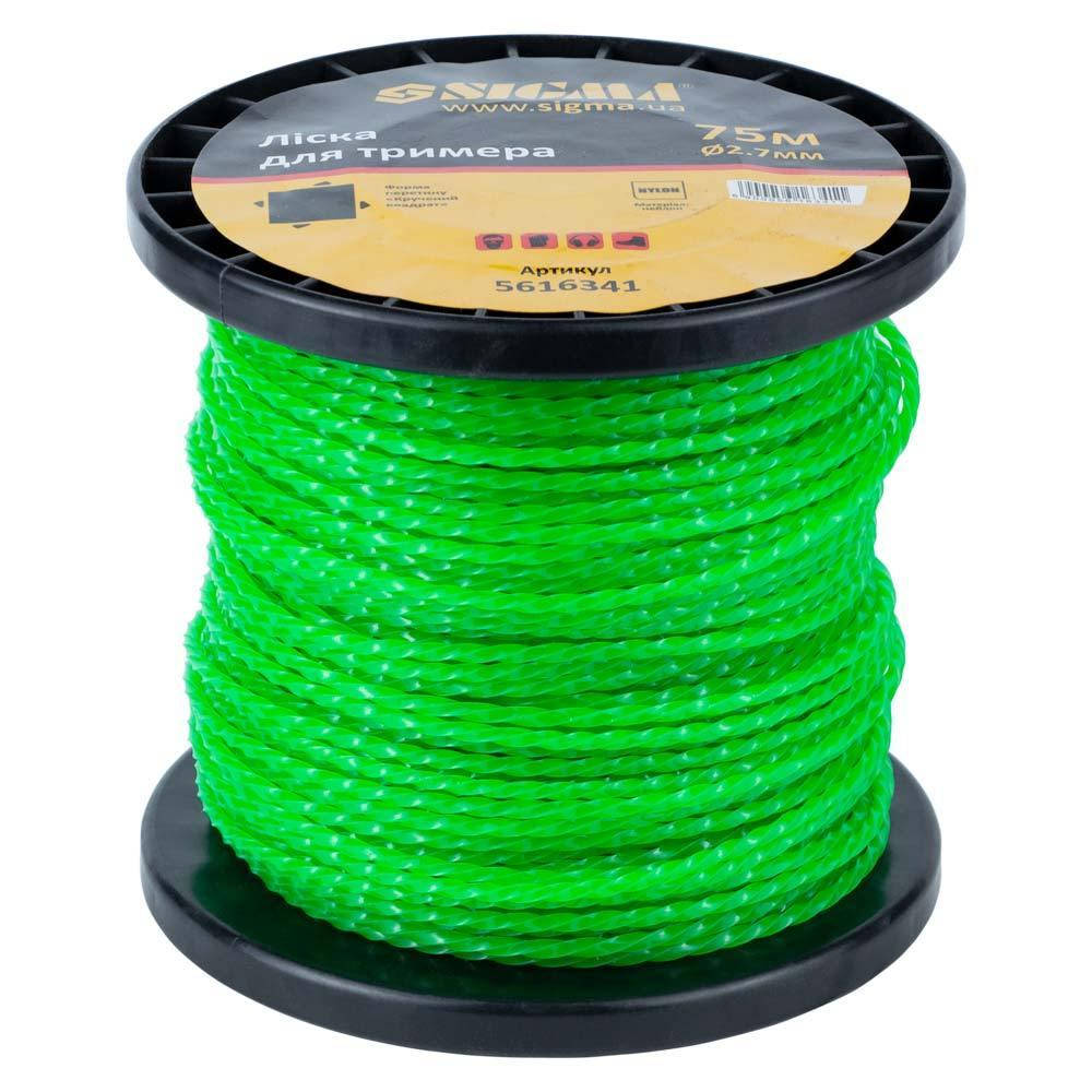

Леска для триммера крученый квадрат Ø2.7мм 75м катушка SIGMA (5616341)