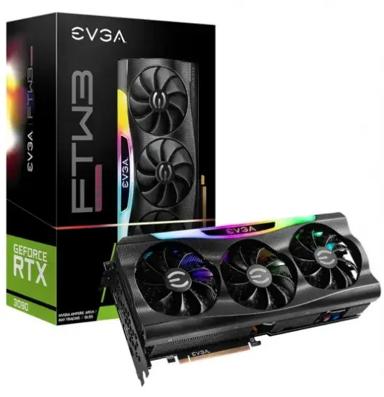

Видеокарта EVGA GeForce RTX 3090 FTW3 ULTRA GAMING (LHR) (24G-P5-3987-KR)