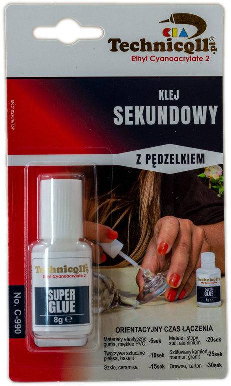 

Клей Секундный 8 г Technicqll (с кисточкой)