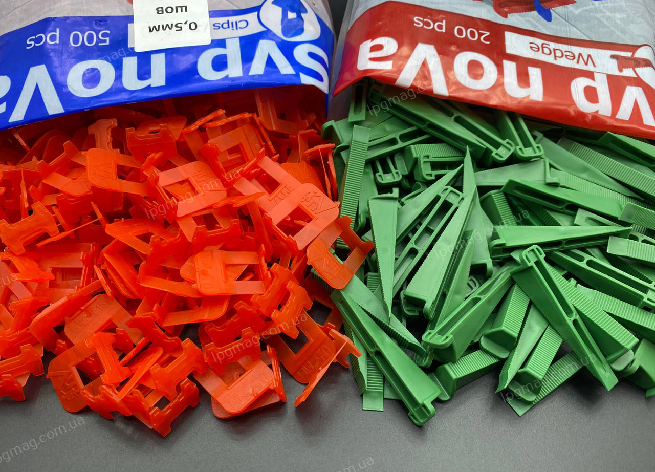 

СВП Нова 0.5 мм Комплект 500 основ + 200 клина /Система выравнивания плитки Nova