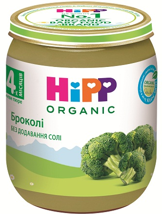 

HiPP Пюре овощное Брокколи 4м+ (125 г)