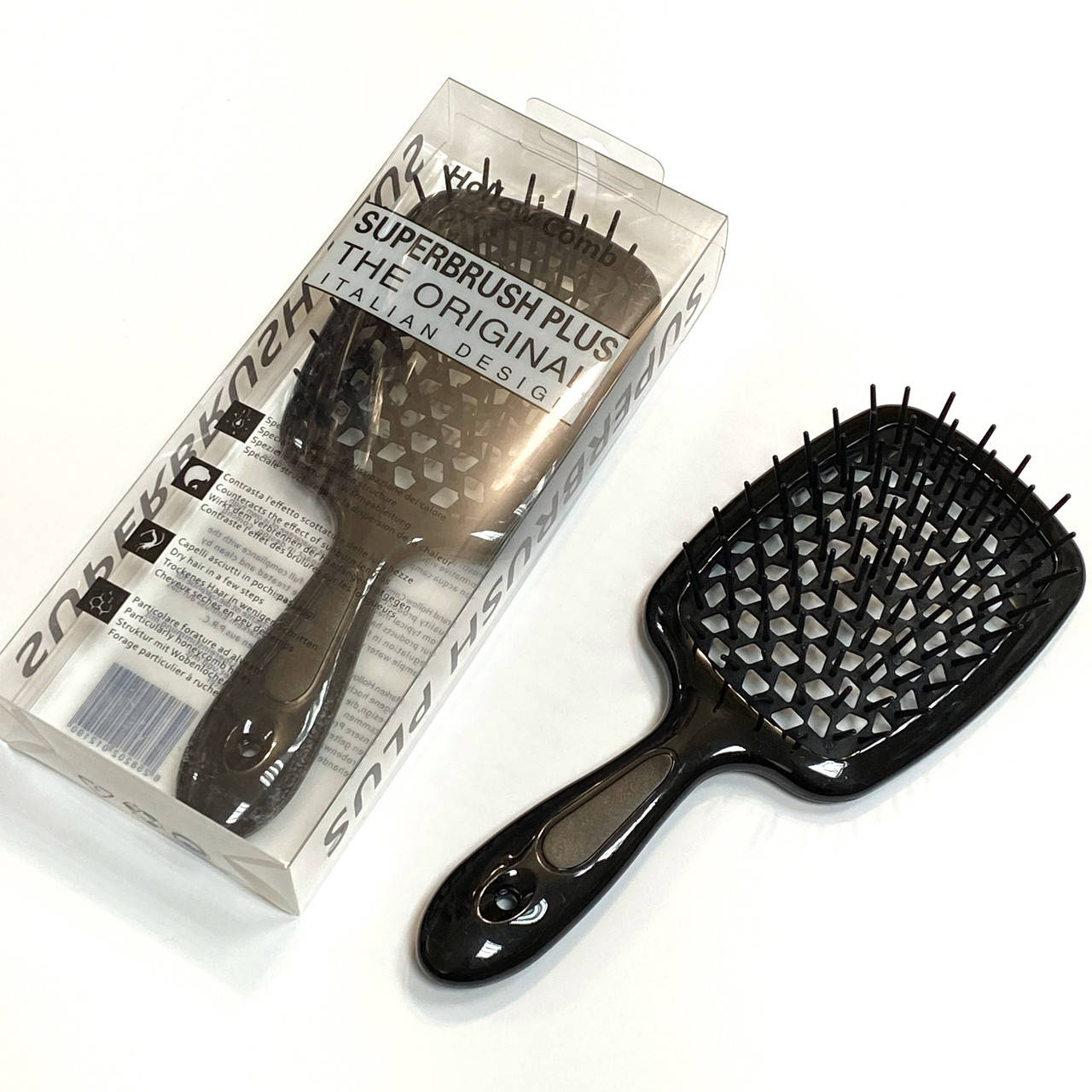 

Расческа для волос Superbrush Plus Hollow Comb, чёрный, Бирюзовый