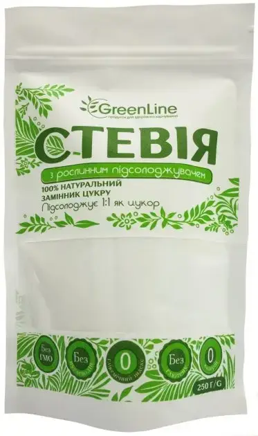 

GreenLine Стевія з рослинним підсолоджувачем 250 г