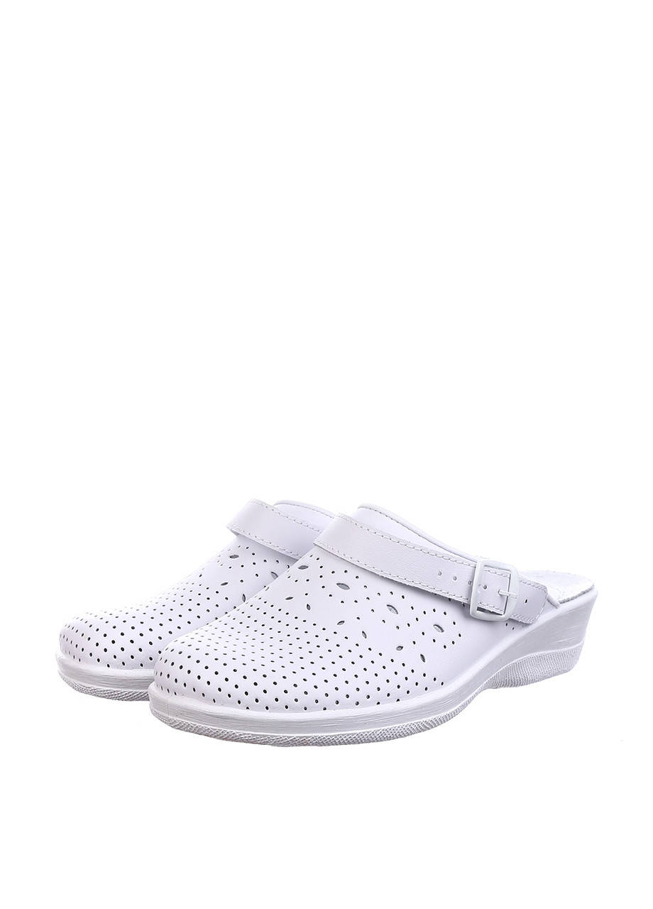 

Женские кожаные сабо Tellus 51-08/03W Белые 41