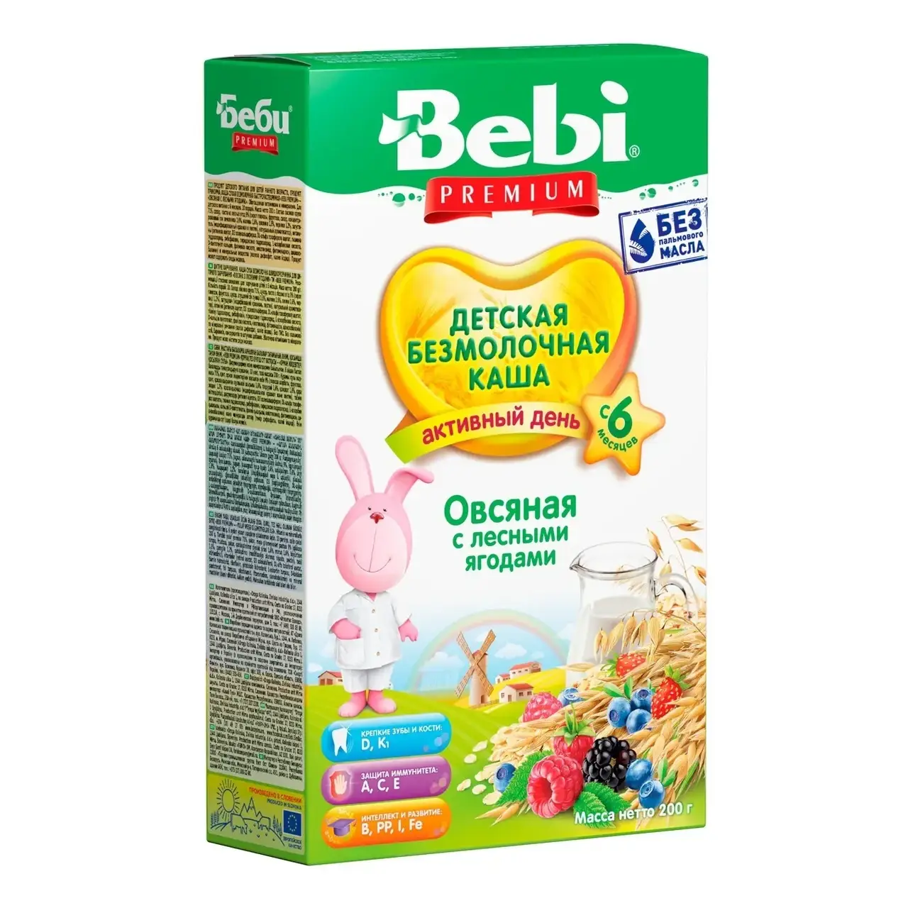 

Безмолочная каша Bebi Premium ( Беби премиум) , 200 г Вівсяна з лісовими ягодами