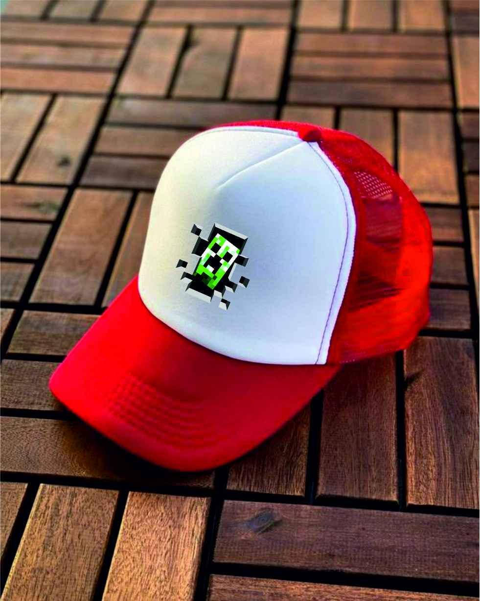 

Кепка Майнкрафт. Minecraft Крипер., Красный