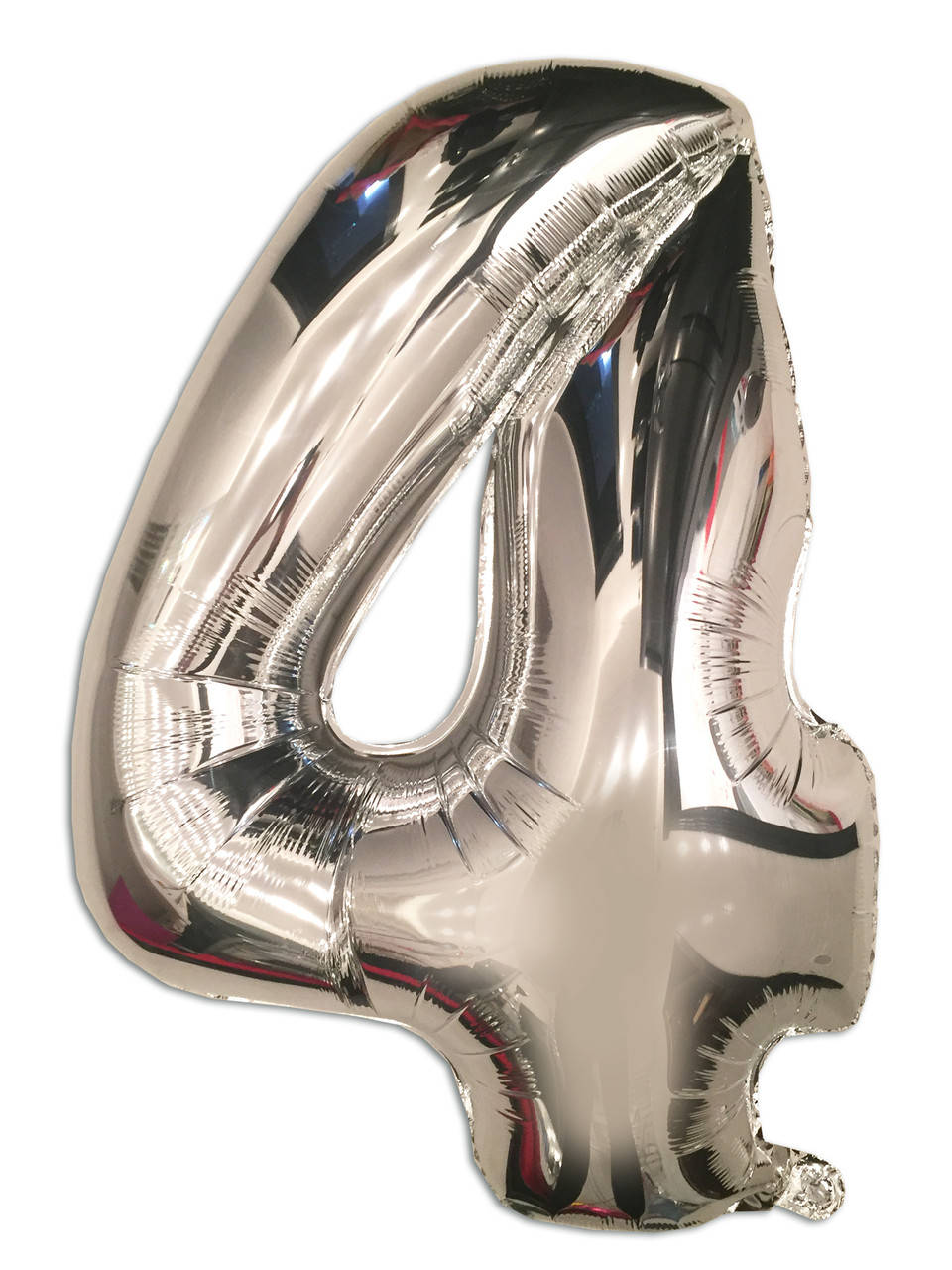 

Шар фольгированный серебряный цифра "4" , 100 см в упаковке, Серебристый