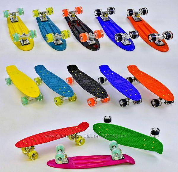 

Скейт Пенни борд Penny Board, ВСЕ колеса светятся,0848-8