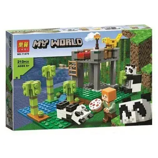 

Детский конструктор Minecraft \ Конструктор Майнкрафт Ферма панд, Разные цвета