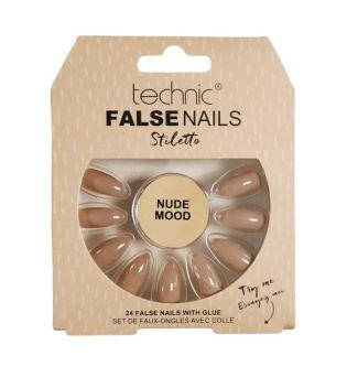 

Накладные ногти с клеем Technic Cosmetics False Nails Stiletto - Nude Mood
