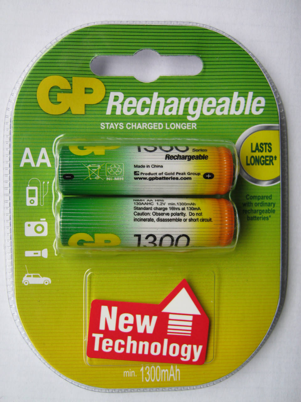 

Аккумуляторы GP AA 1300 mAh