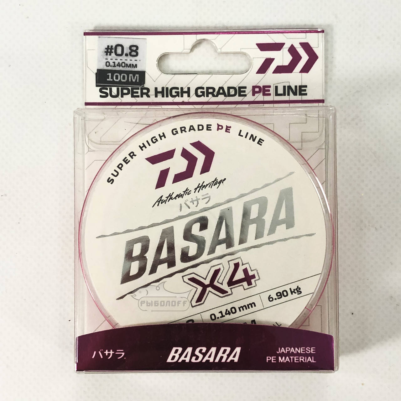 

Шнур Basara 4x 100м 0.14мм, Розовый
