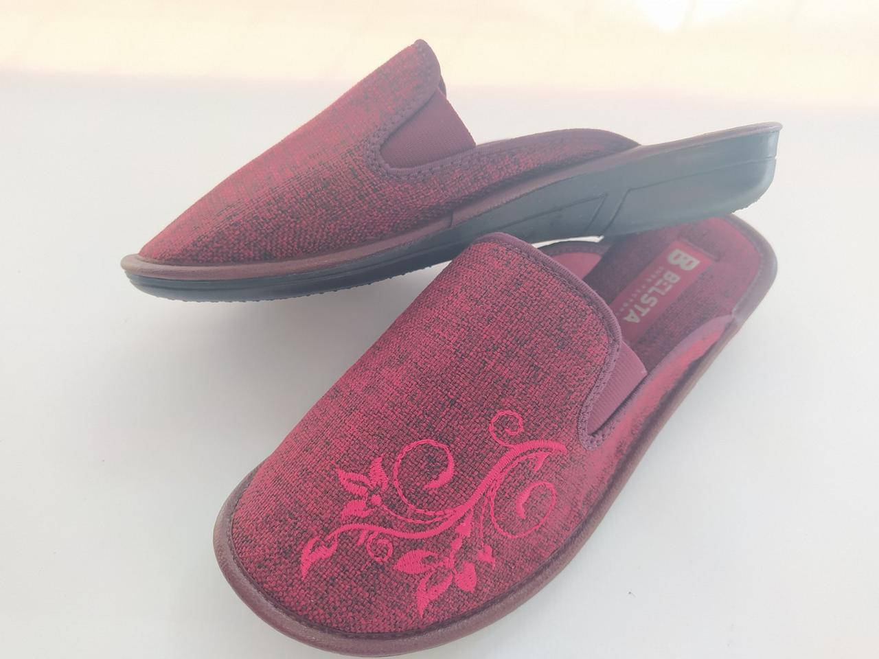 

Женские комнатные тапочки белста розміри( 37;41.), Бордовый