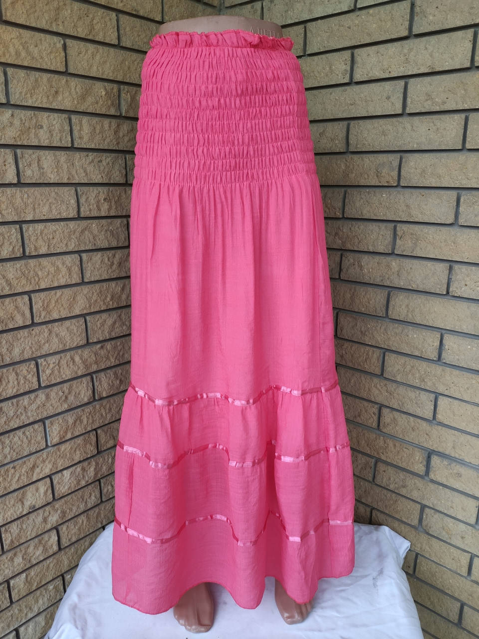 

Юбка-сарафан шифоновая длинная, в пол, есть большие размеры CARROCAR, Розовый