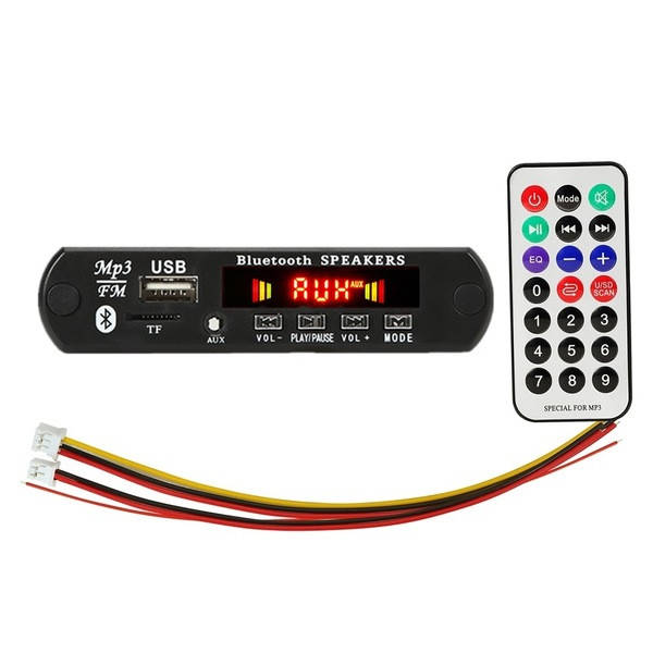 

Mp3 модуль с bluetooth 5.0, FM радио, USB, microSD, модель JX-012B