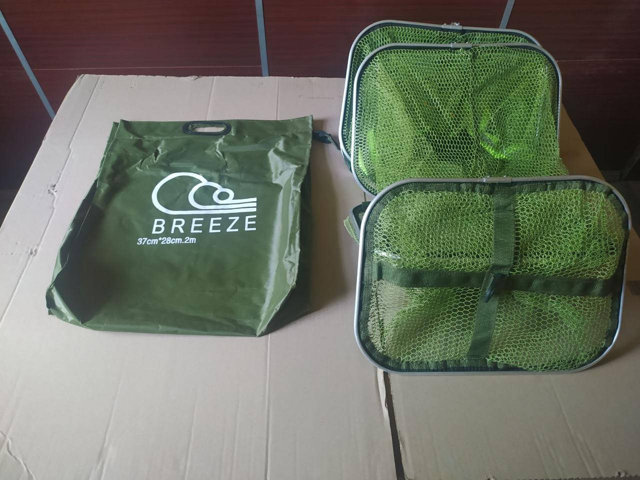 

Садок рыболовный прорезиненный квадратный 3.0 м Breeze 35см х 45см в чехле