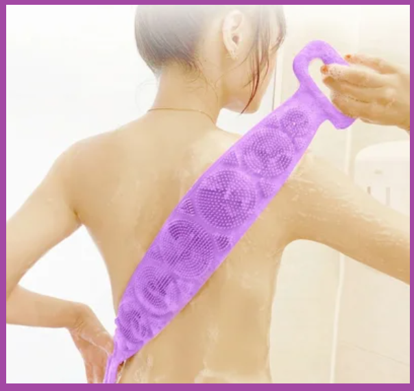 

Мочалка массажная силиконовая Silica Gel Bath Brush | Скраббер с ручками | Полотенце силиконовое | скраббер, Фиолетовый