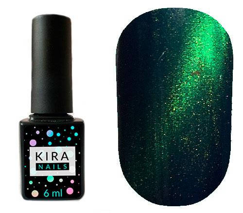 

Гель лак Kira Nails (Кира Наилс) 6 ml кошачий глаз 005 зелёный