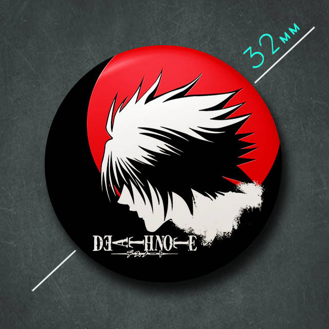 

"L (Тетрадь смерти / Death note)" значок круглый на булавке Ø32 мм