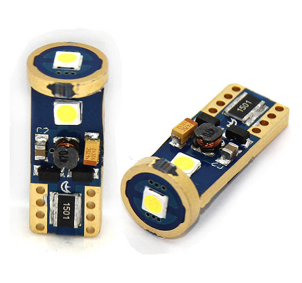 

Біла світлодіодна автолампа T10 (W5W) White 3 Samsung 3030SMD Golden Canbus (No polarity)