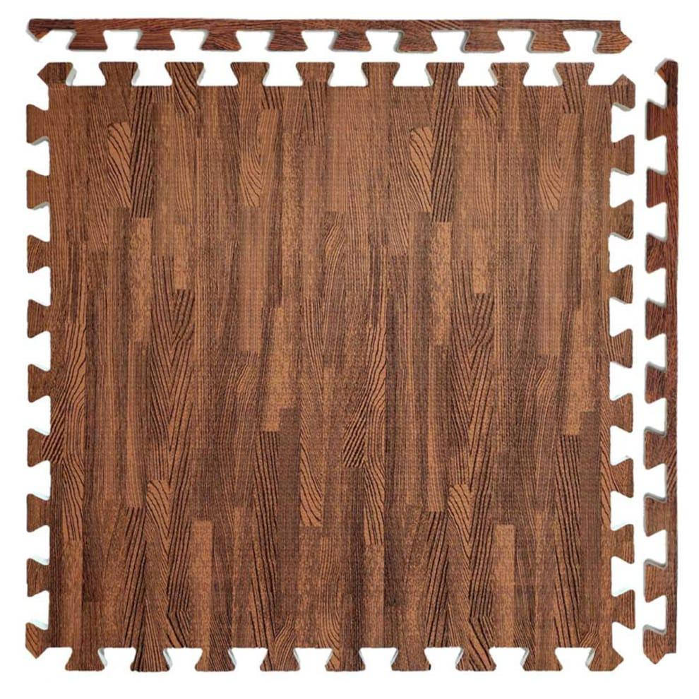 

Мягкий пол пазл термо покрытие напольное модульное 600х600х10 мм красное дерево