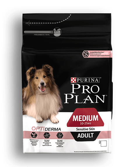 

18 кг Purina Pro Plan Dog Medium sensitive Adult - корм для собак средних пород c лососем