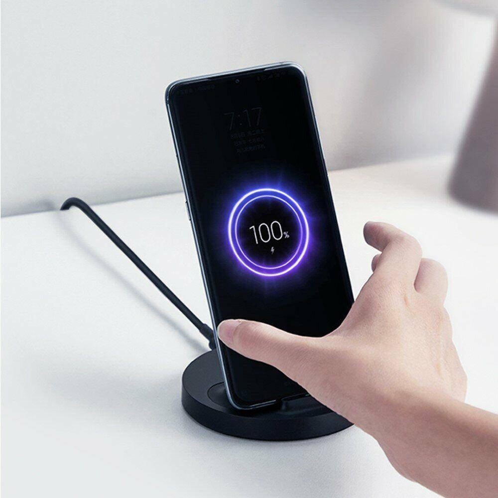 

Беспроводная зарядка Xiaomi Vertical Wireless Charger 20W WPC02ZM, Черный