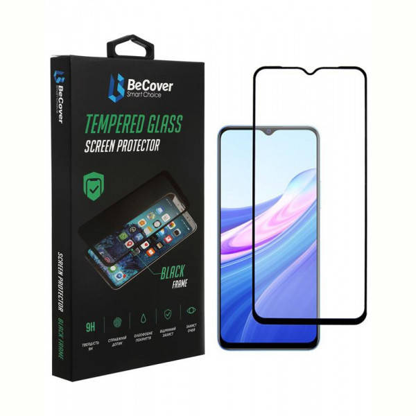 

Защитное стекло BeCover для Vivo Y33s/Y21 Black (707248), Черный