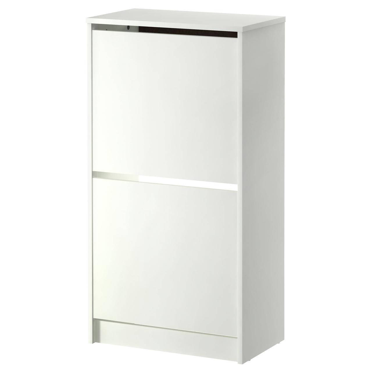 

IKEA BISSA (502.427.37) Шкаф для обуви, 2 отделения, белый