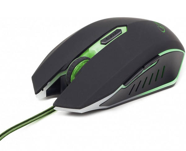 

Мишка Mouse Gembird MUSG-001-G USB Black/Green чорний з зеленим (код 72236)