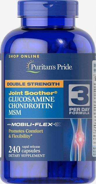 

Для суставов Glucosamine Chondroitin MSM Double Strength Joint Soother® 240 Capsules