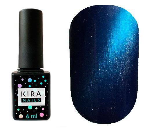 

Гель-лак Kira Nails Cat Eye №007 (изумрудно-синий, магнитный), 6 мл