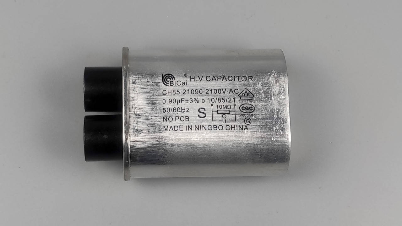 

Конденсатор високовольтний 0.90uF 2100V для мікрохвильової печі