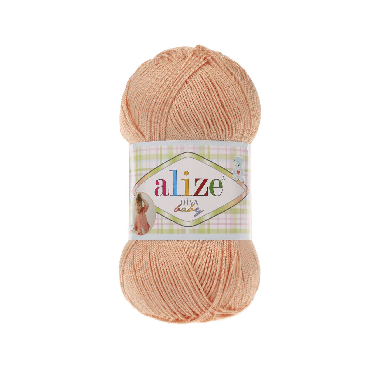 

Детская пряжа (100% микрофибра акрил, 100г/350м) Alize Diva Baby 282(светло-персиковый)