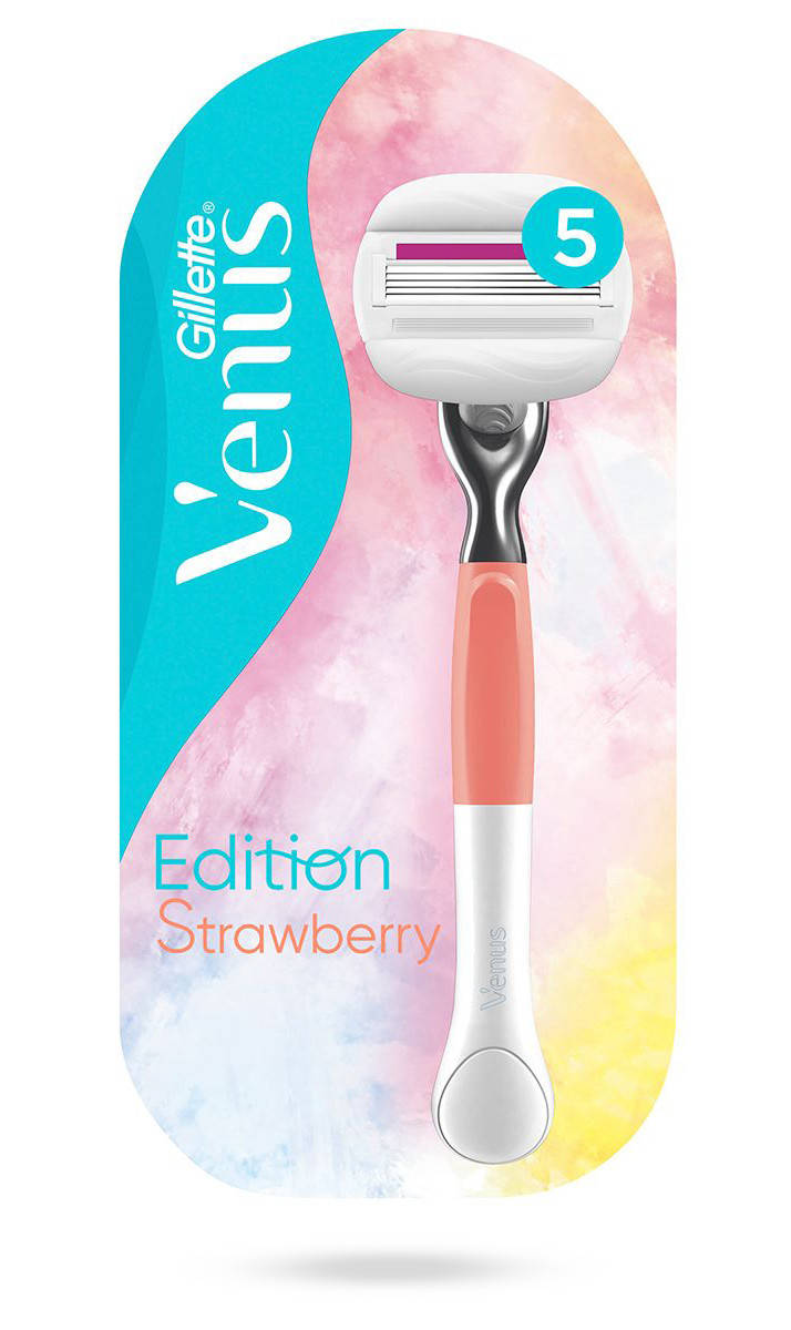 

Станок для бритья женский Venus Olay Strawberry Edition с 1 сменным картриджем