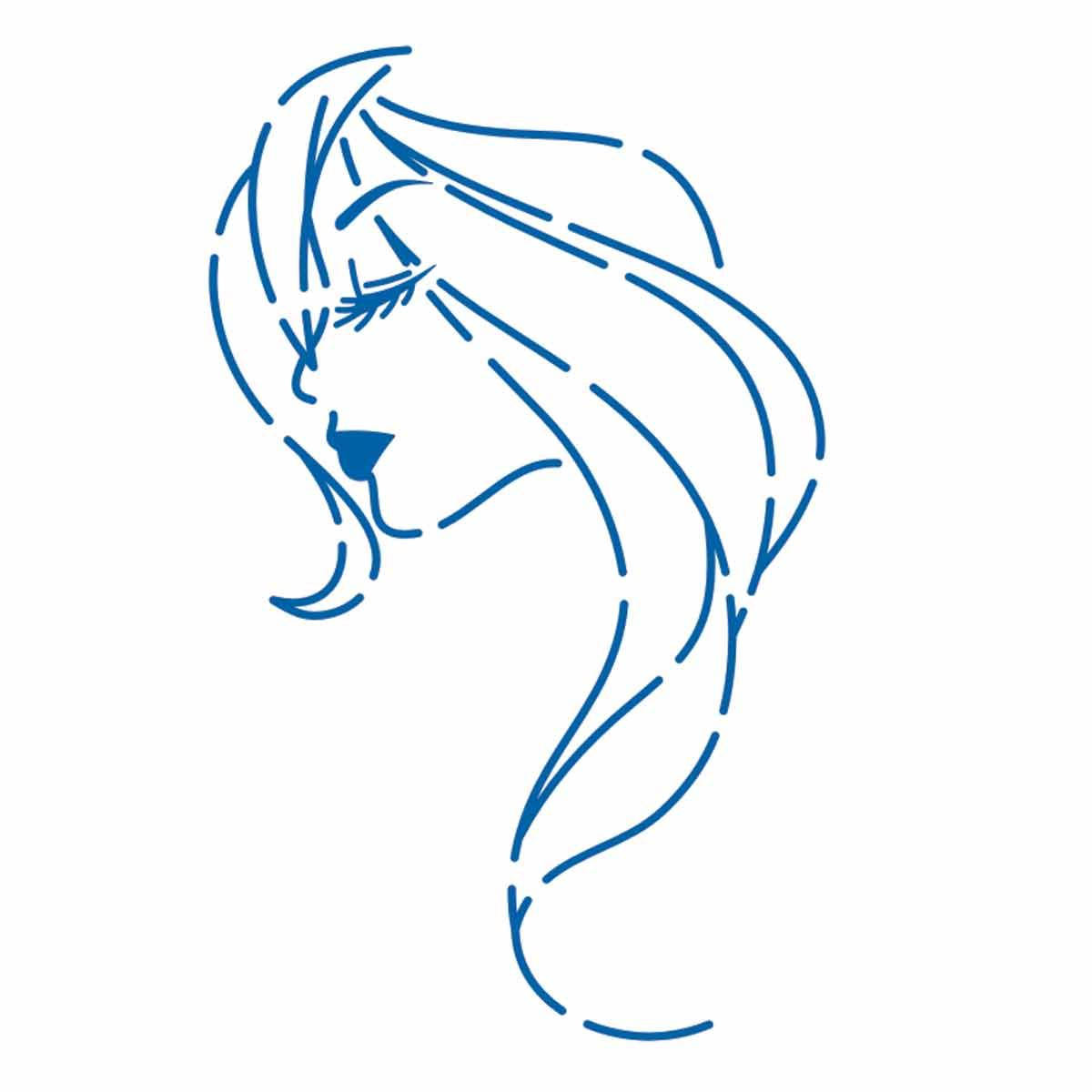 

Трафарет для торта Девушка-2 18*18 см (TR-4)