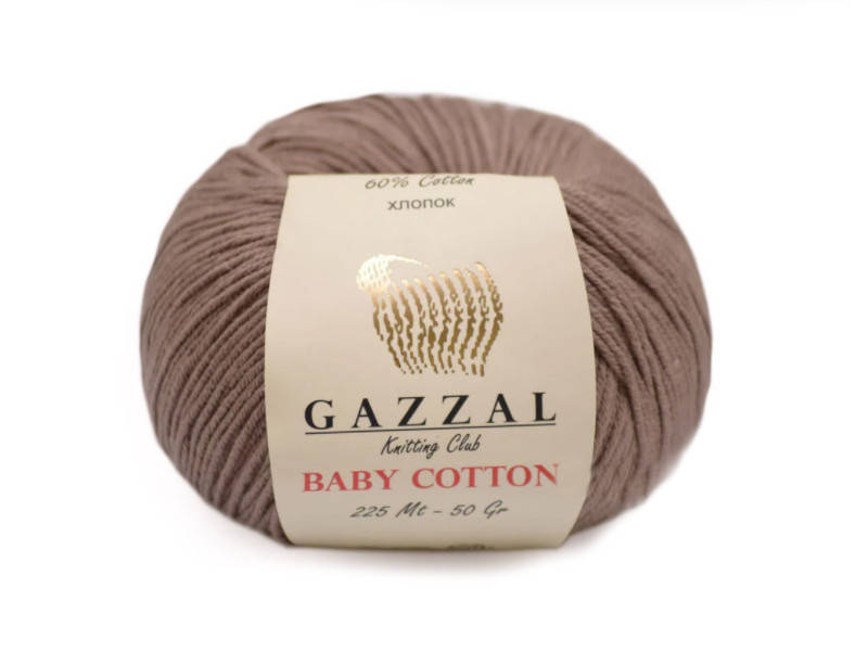 

Gazzal Baby Cotton, гляссе №3434, Коричневый