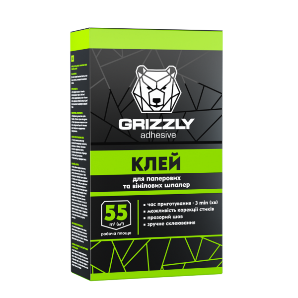 

Клей для бумажных и виниловых обоев универсальный Grizzly
