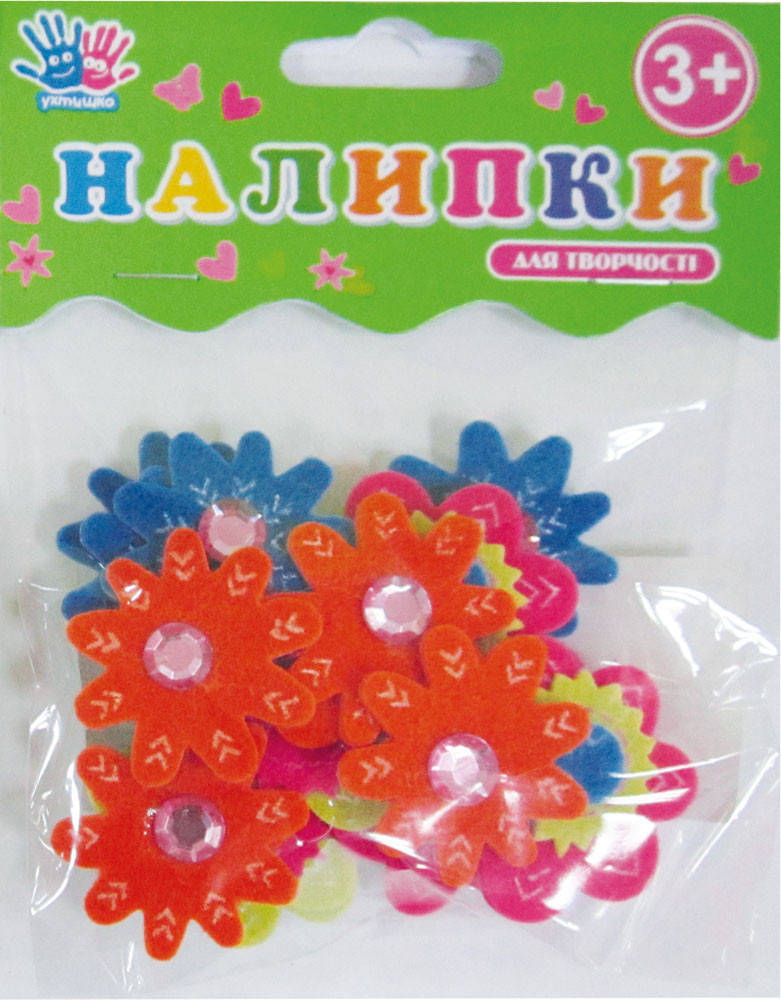 

Наклейки для творчества ТМ 1 Вересня Цветочки, войлок, 16шт/уп 951589