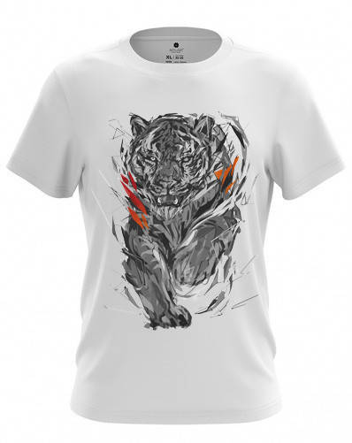 

Футболка мужская с рисунком Тигр