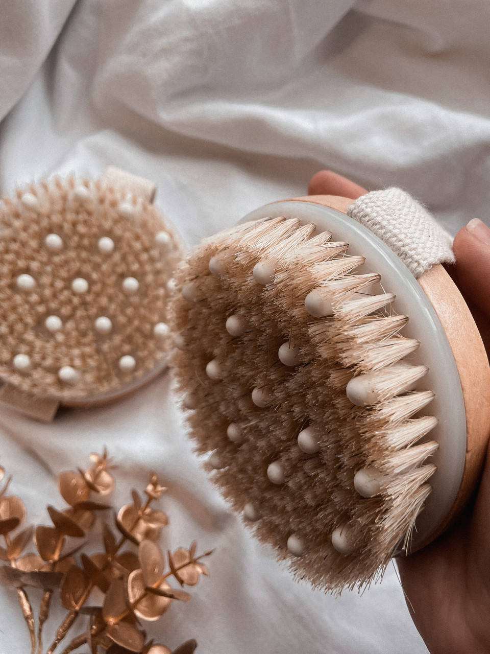 

Щетка круглая массажная антицеллюлитная для сухого массажа Top Beauty