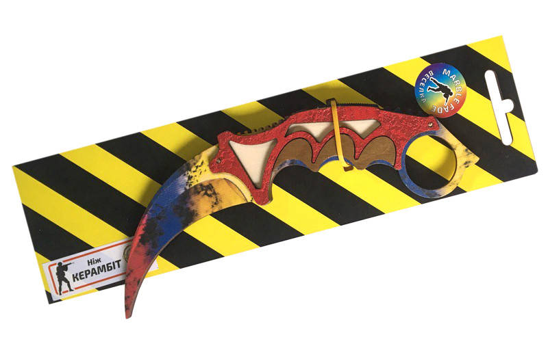 

Деревянный нож Керамбит Радуга из игры Counter Strike