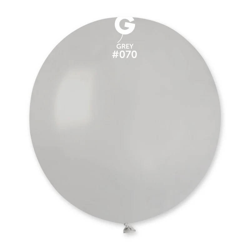 

Латексный воздушный шар 19’’ (48см) GREY (#070) GEMAR, Серый