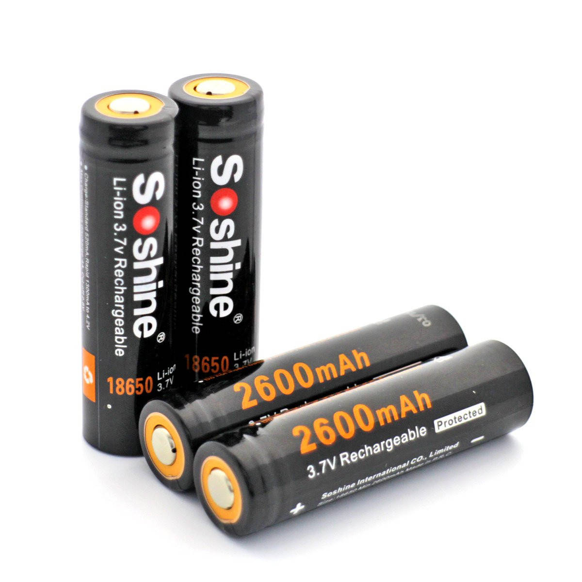 

Аккумулятор Soshine 18650 Li-Ion 2600 mAh (Samsung ICR18650-26H) защищенный