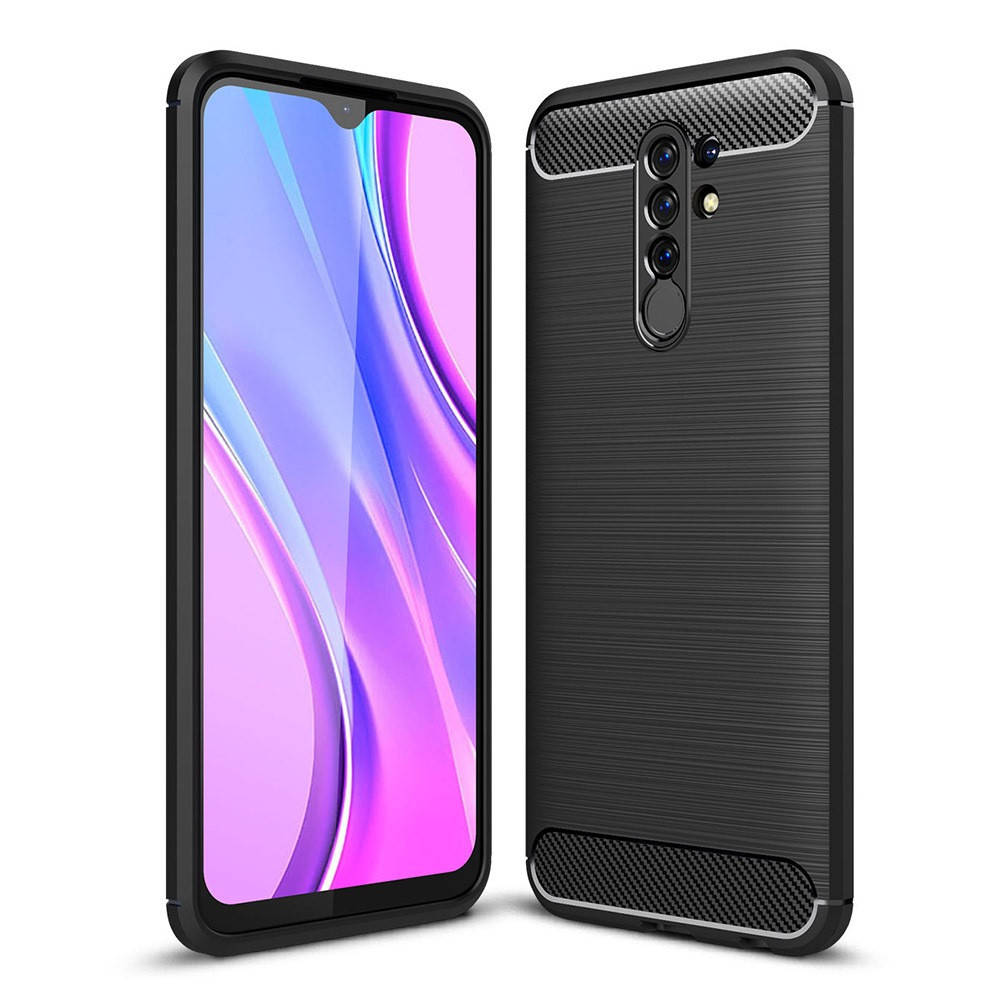 

Чехол Carbon для Xiaomi Redmi 9 защитный бампер Black