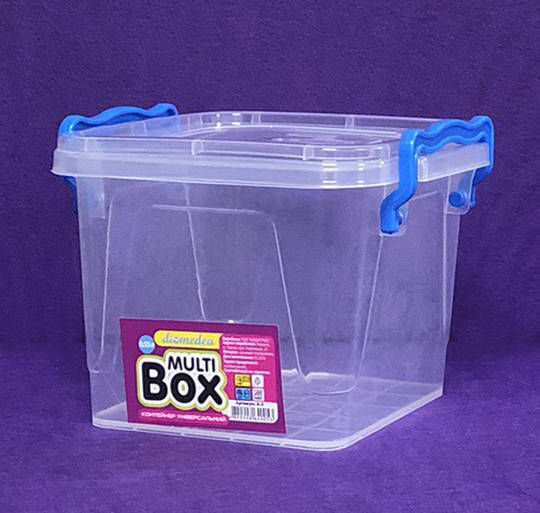 

Ланч-бокс пищевой 10.5x10,5x8 (cm) 0.55(л) A-5, Прозрачный