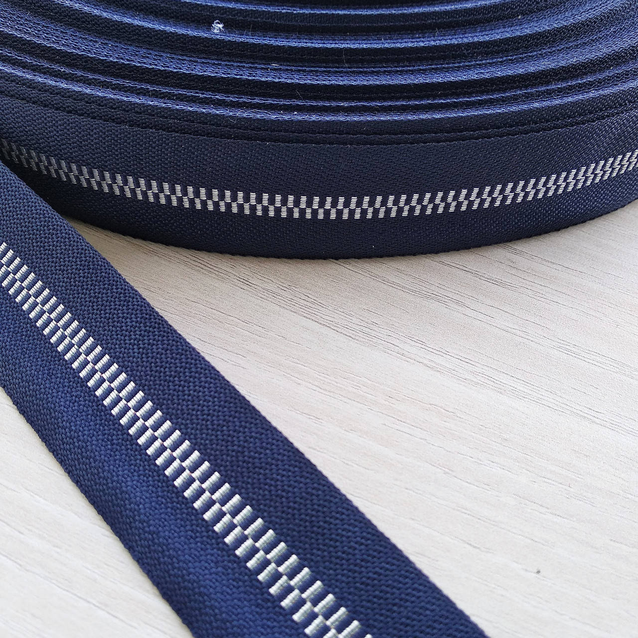 

Тесьма декоративная 3см "Молния", темно-синяя, Темно-синий