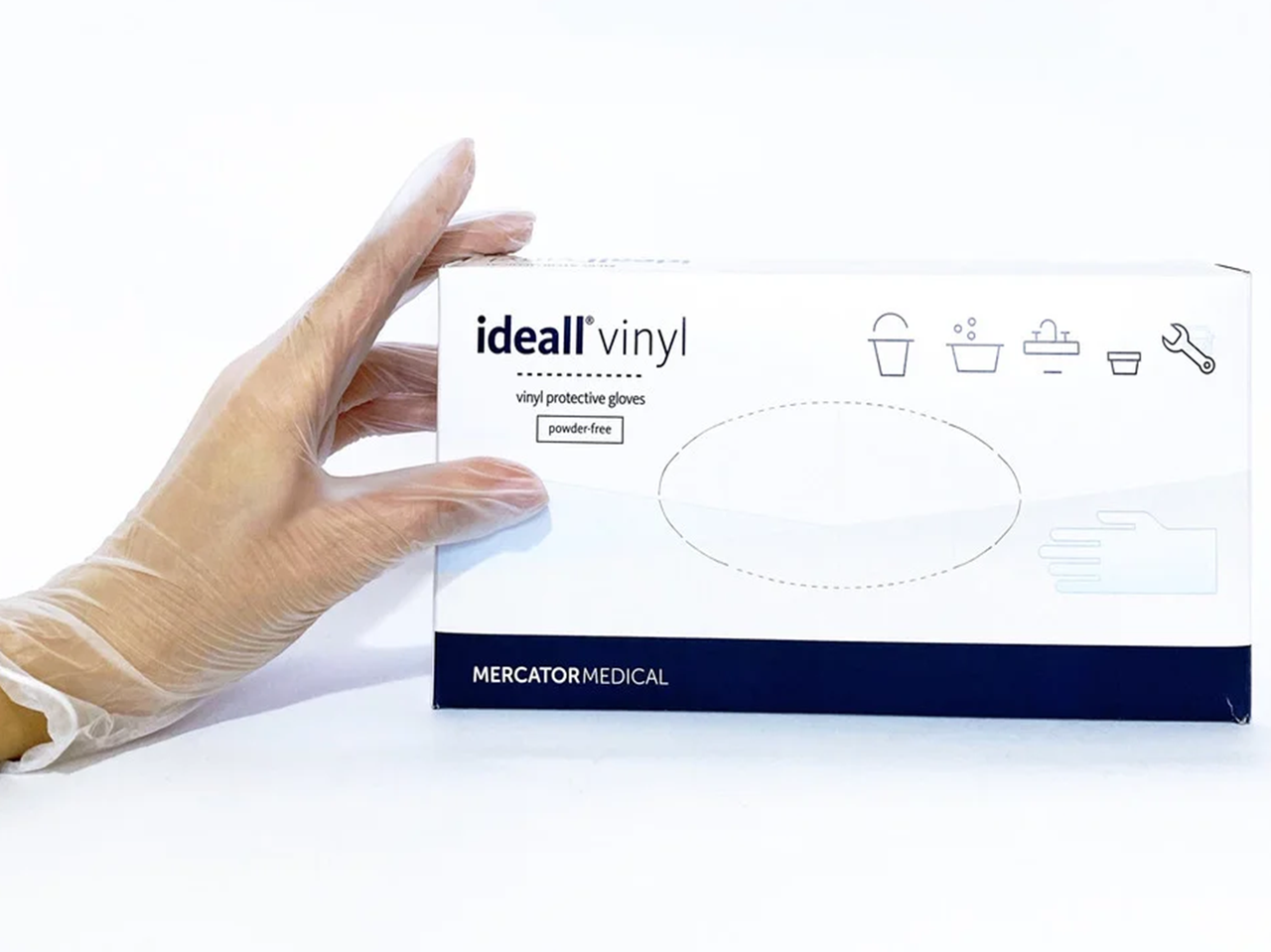 

Перчатки виниловые без пудры, размер С, М, Л, ХЛ / пара, 100 штук (50 пар) в упаковке