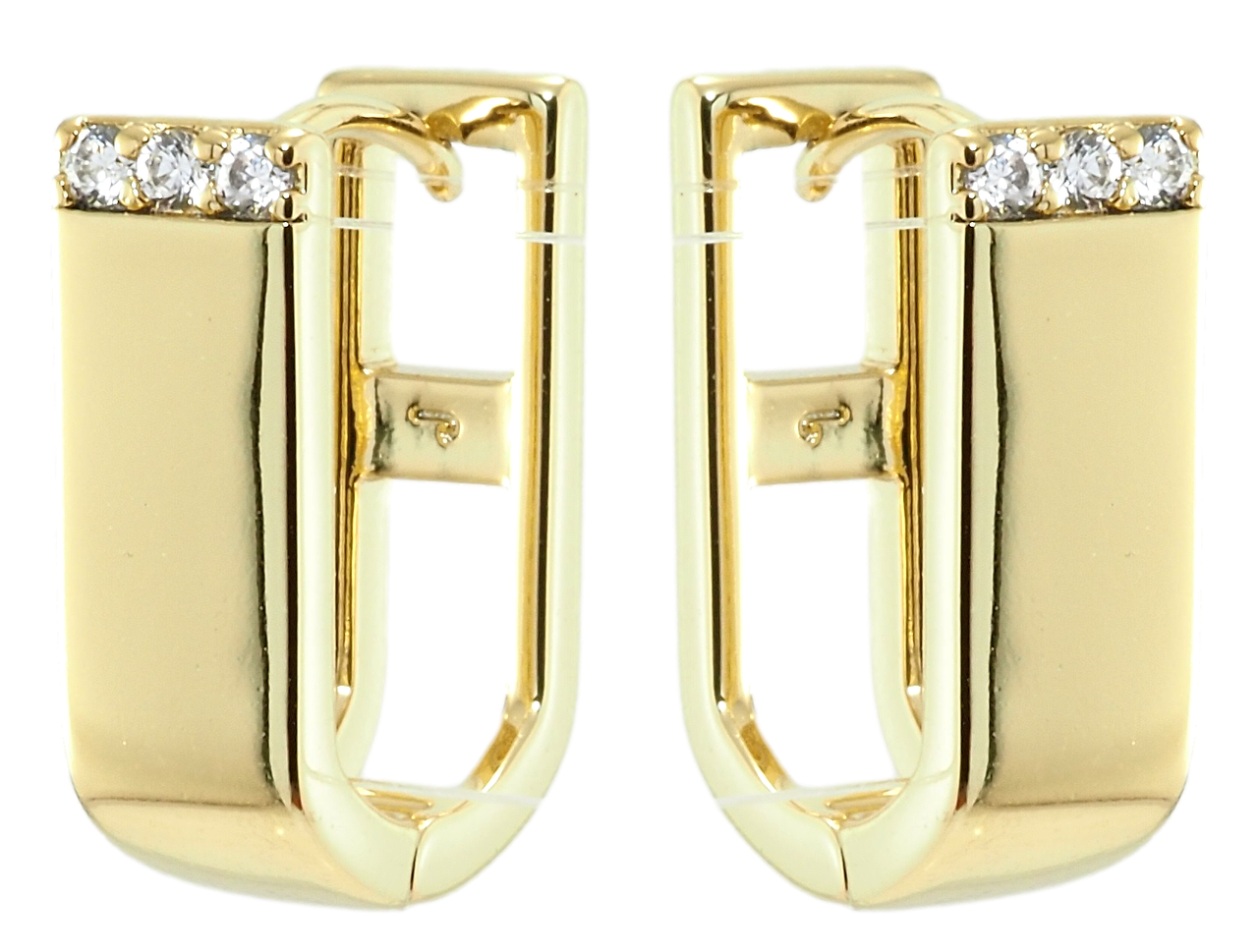 

Серьги Xuping Позолота 14K колечки "Вставки циркония"